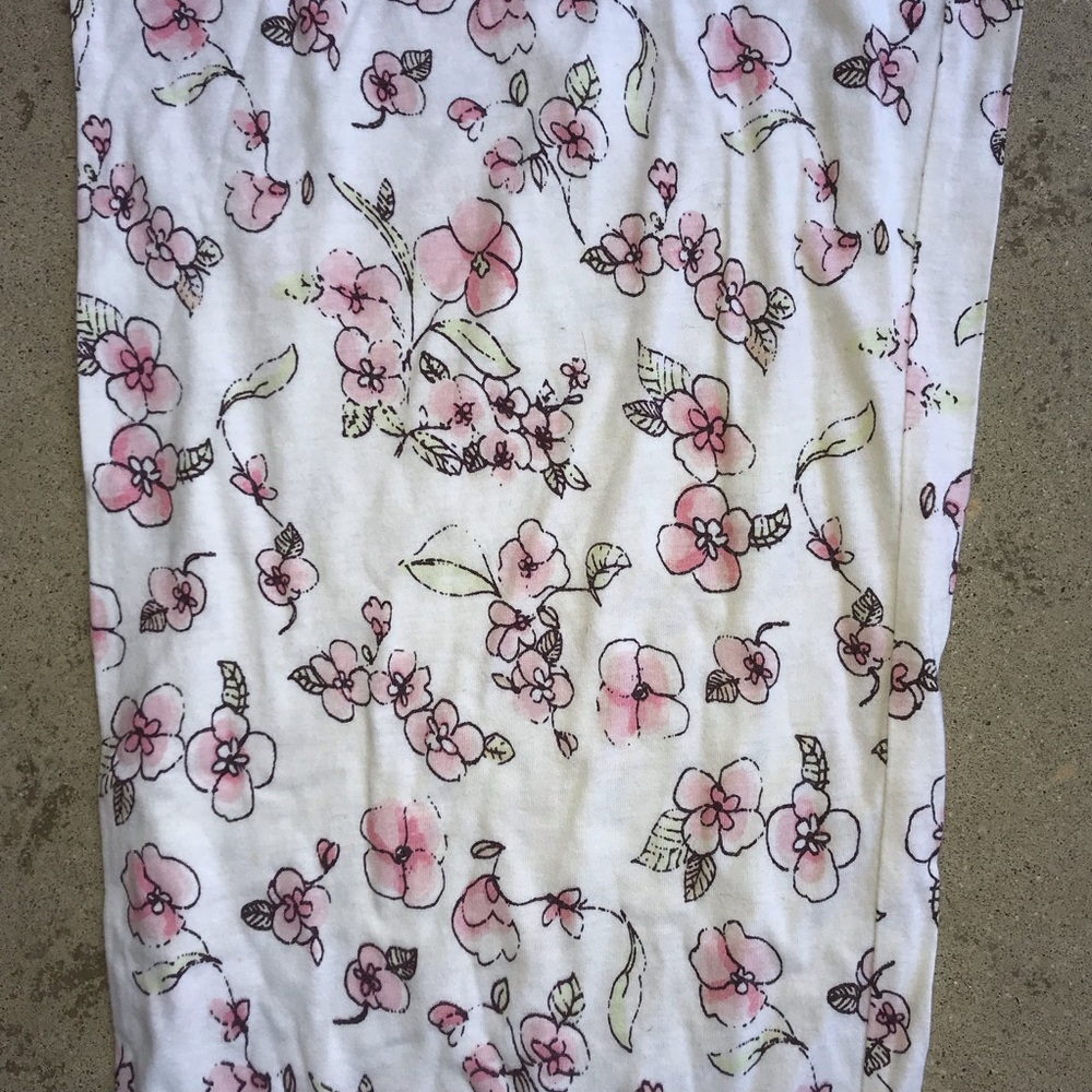 Feminine Floral Printed Knit Lounge Pants - Picture 3 of 7